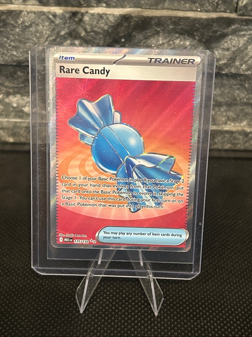 Pokemon Rare Candy 175/132 Full Art Trainer Holo  from Mega Evolutions Set M/NM